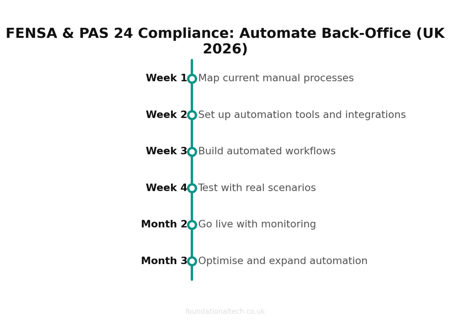 Compliance timeline with key dates and milestones