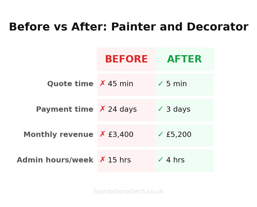 Before vs After: Painter & Decorator Automation