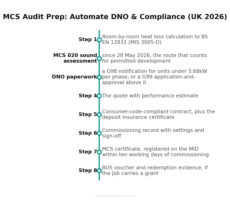 Compliance timeline with key dates and milestones